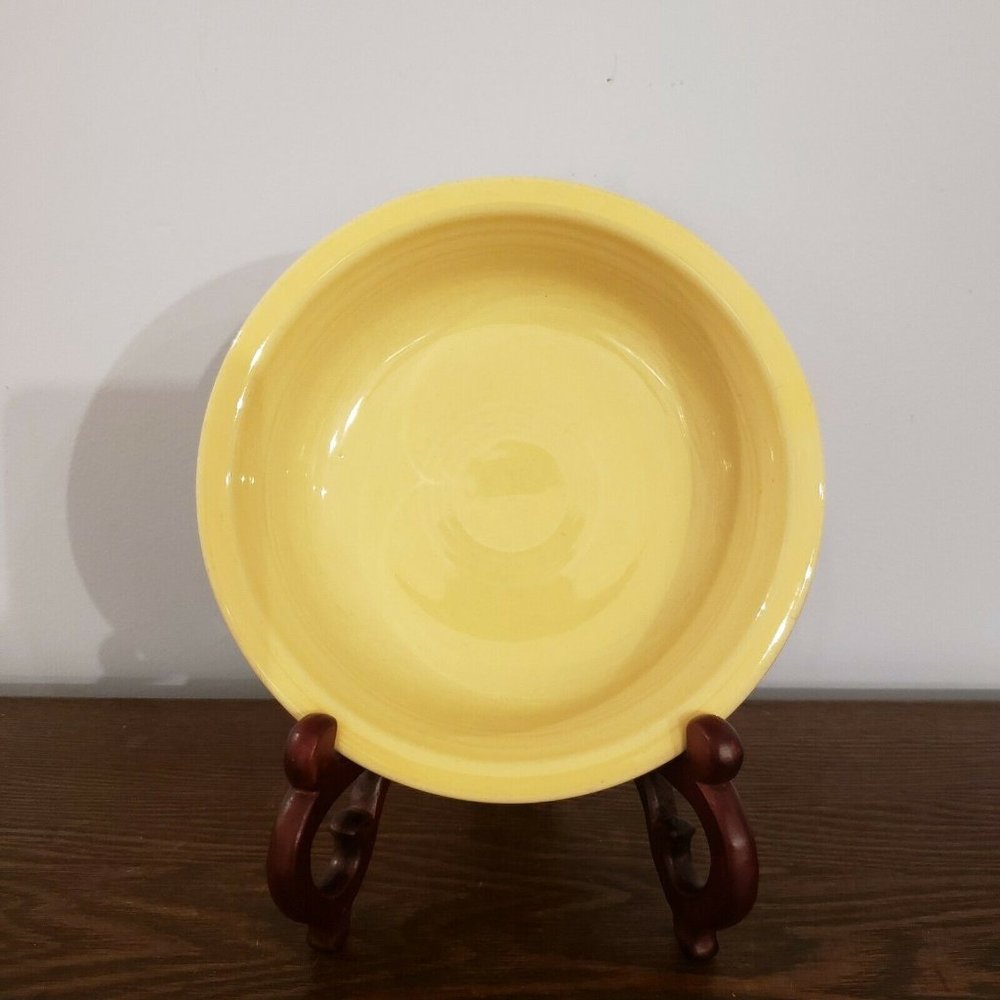 Homer Laughlin Small f Fiesta Ware Sunflower Yellow 7" Cereal Bowl Made in USA - Picture 5 of 7